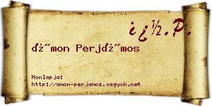Ámon Perjámos névjegykártya
